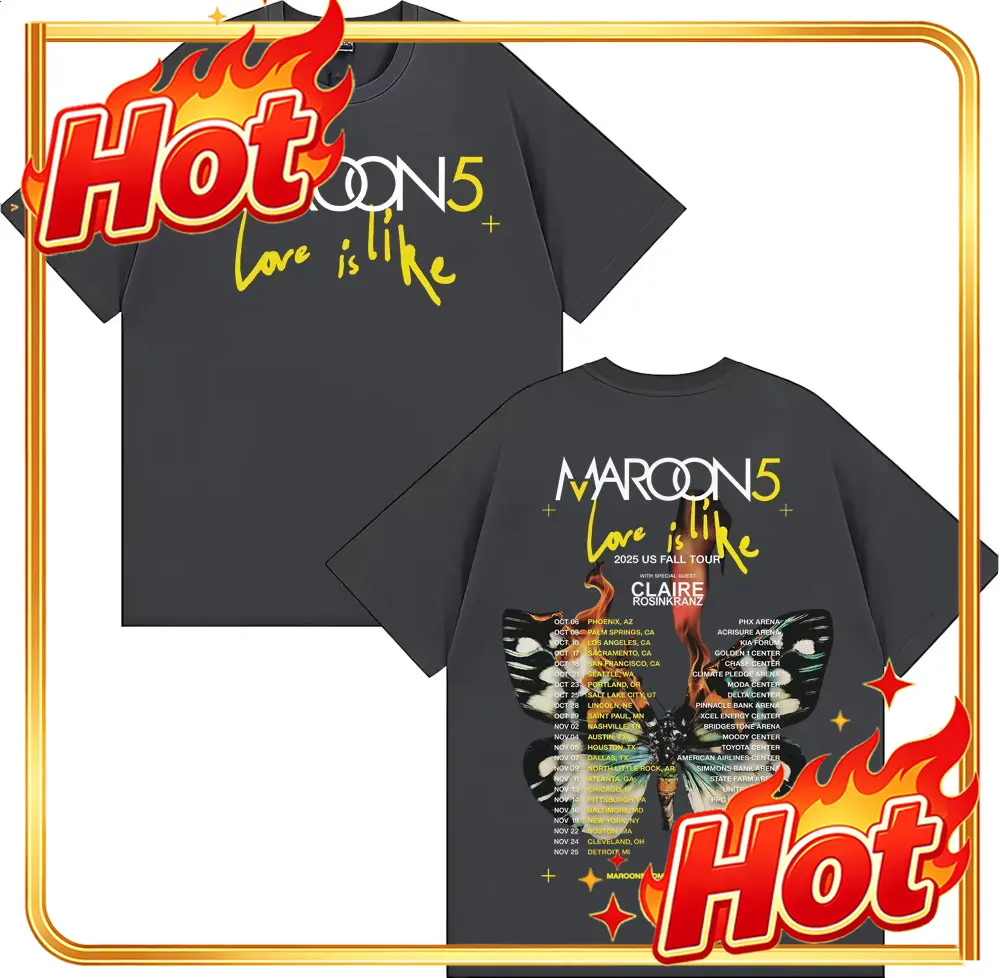 Band Maroon 5 Love Is Like US  - Street Fashion Men 2025 评论和价格