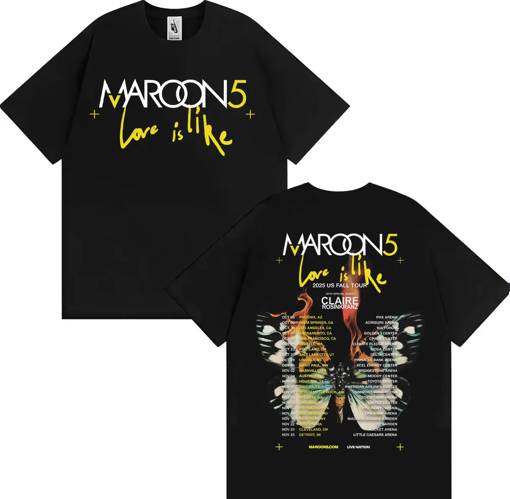 Band Maroon 5 Love Is Like US  - Street Fashion Men 2025 评论和价格