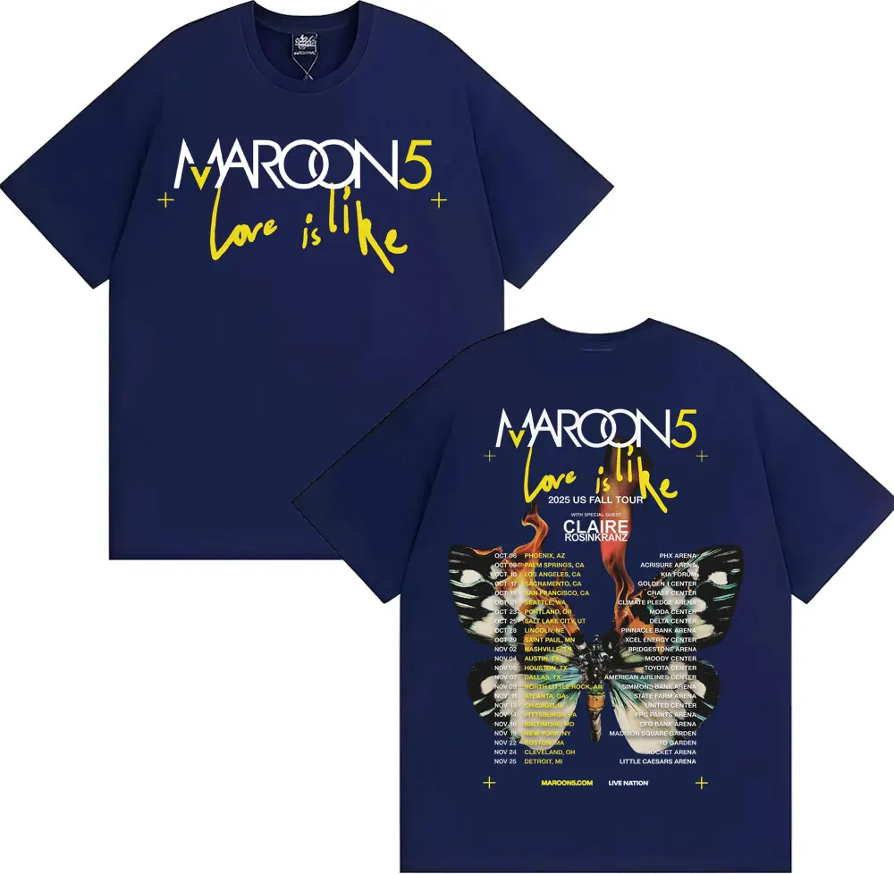 Band Maroon 5 Love Is Like US  - Street Fashion Men 2025 评论和价格