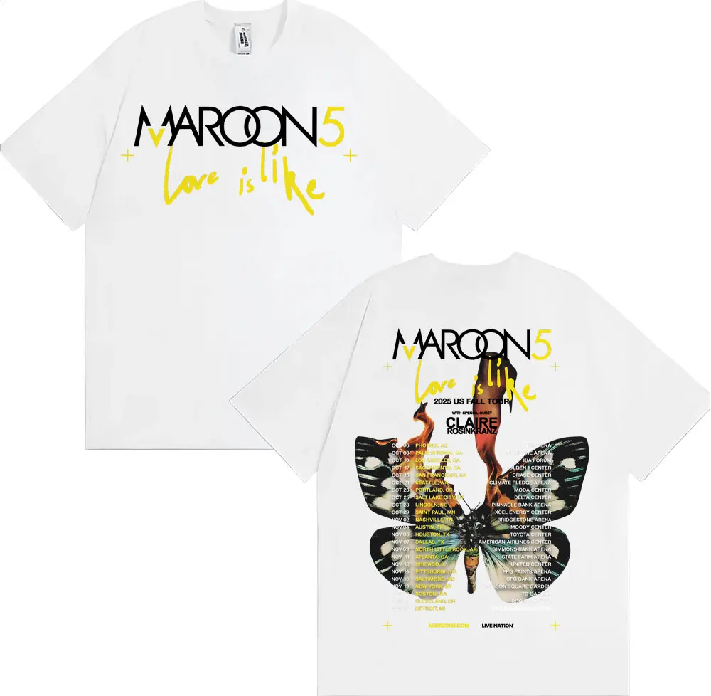 Band Maroon 5 Love Is Like US  - Street Fashion Men 2025 评论和价格