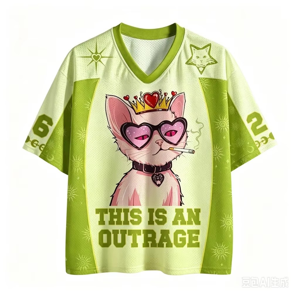 Queen Cat Pattern 3D Printed M - Queen Street Fashion 评论和价格